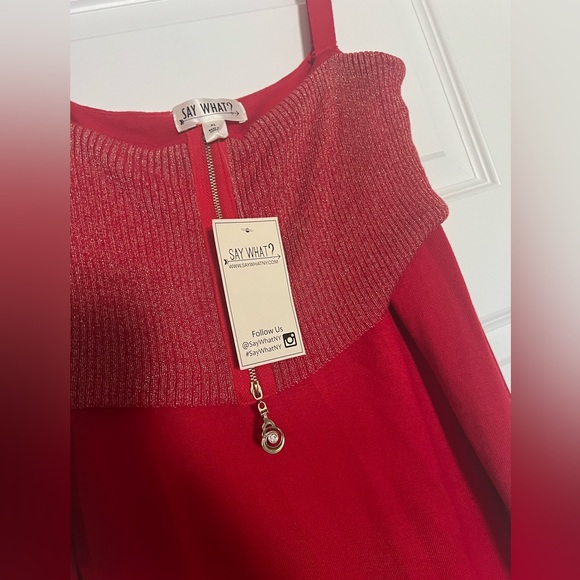 Red Sweater Dress - Picture 4 of 8